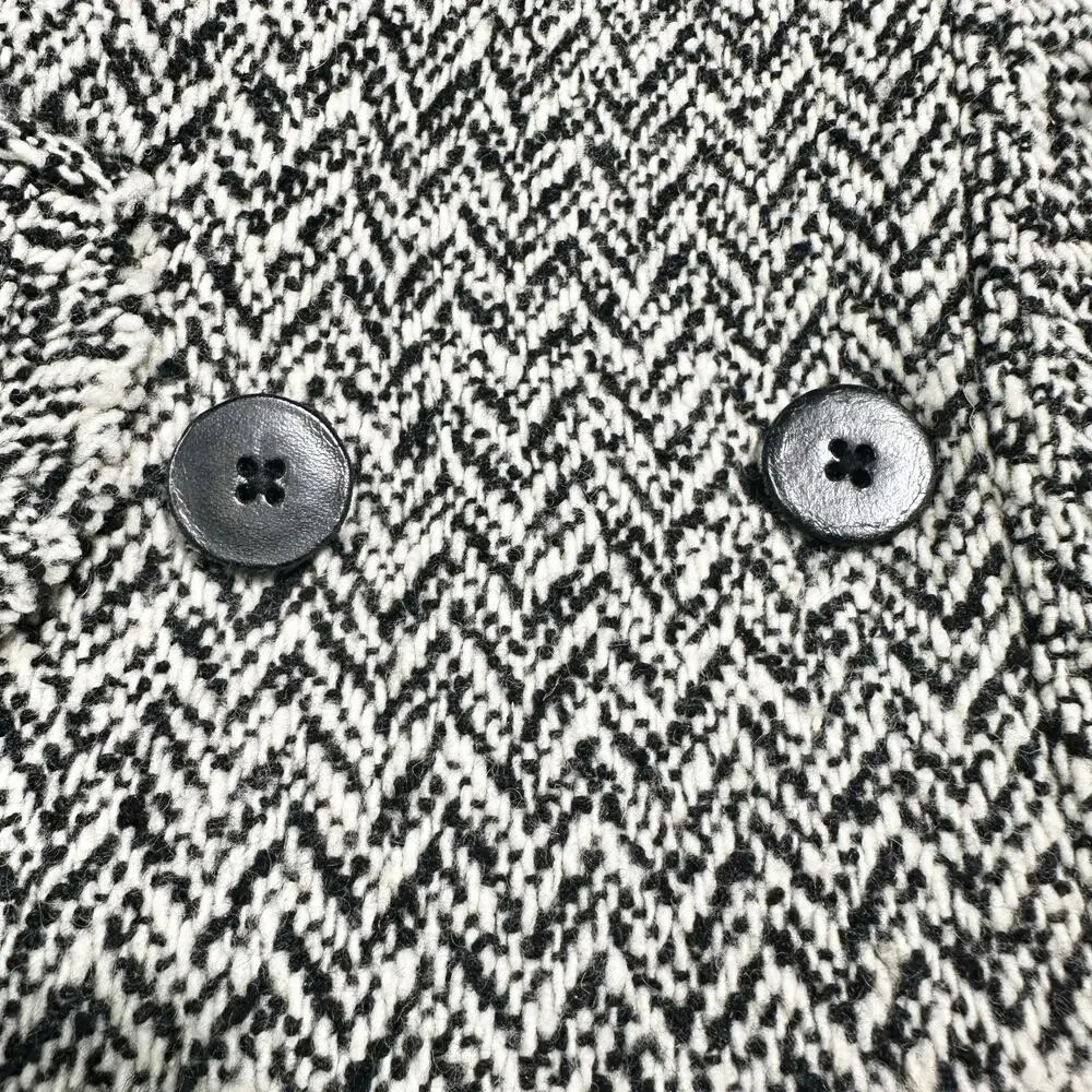 Banana Republic | Women | Vtg Tweed Herringbone Wool Blend Trench Coat | Small - Picture 14 of 16